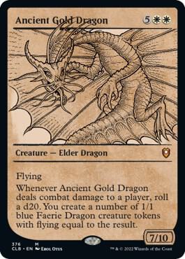 Ancient Gold Dragon Showcase (Commander Legends: Battle for Baldur's Gate) 