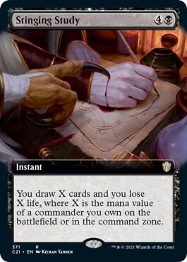 Stinging Study Extended Art (Commander 2021) 
