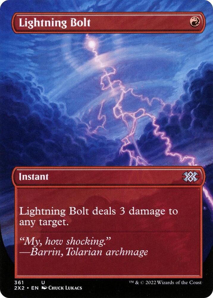 Lightning Bolt Borderless (Double Masters 2022)  - Foil