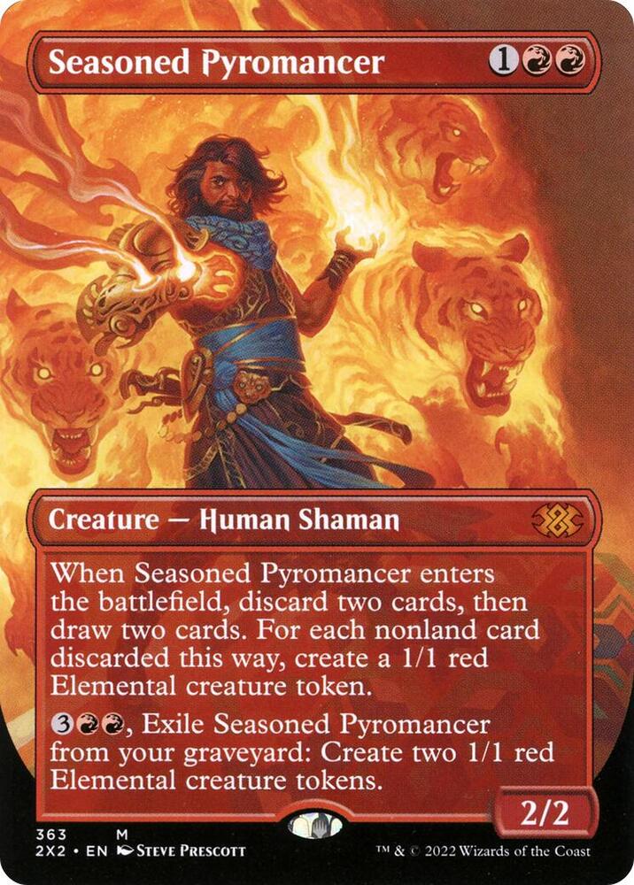 Seasoned Pyromancer Borderless (Double Masters 2022)  - Foil