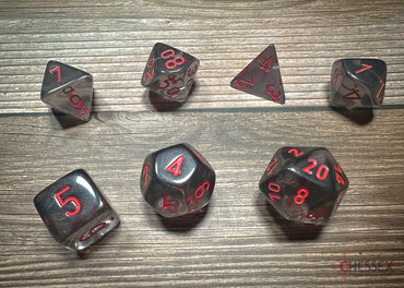Chessex Dice Translucent Smoke/red Polyhedral 7-Die Set