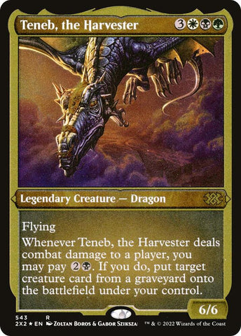 Teneb the Harvester Foil Etched 543 (Double Masters 2022)  - Foil