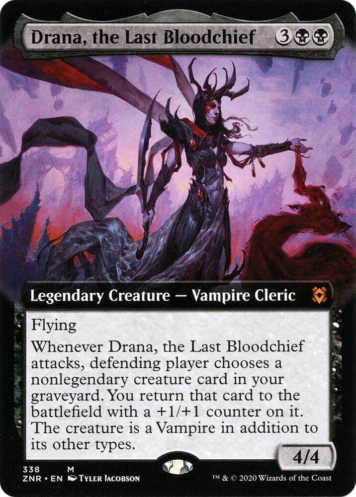 Drana the Last Bloodchief Extended Art (Zendikar Rising) 