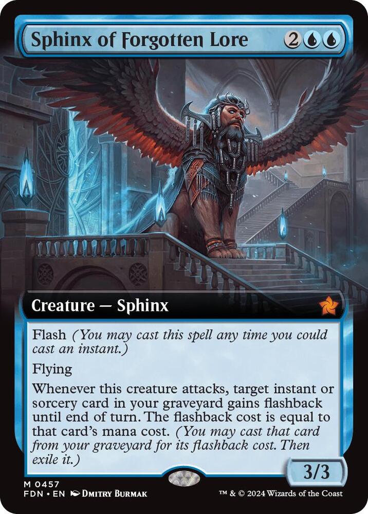 Sphinx of Forgotten Lore 457/291 (Foundations)  - Extended Art