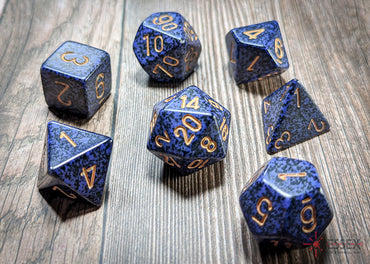Chessex Dice Speckled Golden Cobalt Polyhedral 7-Die Set