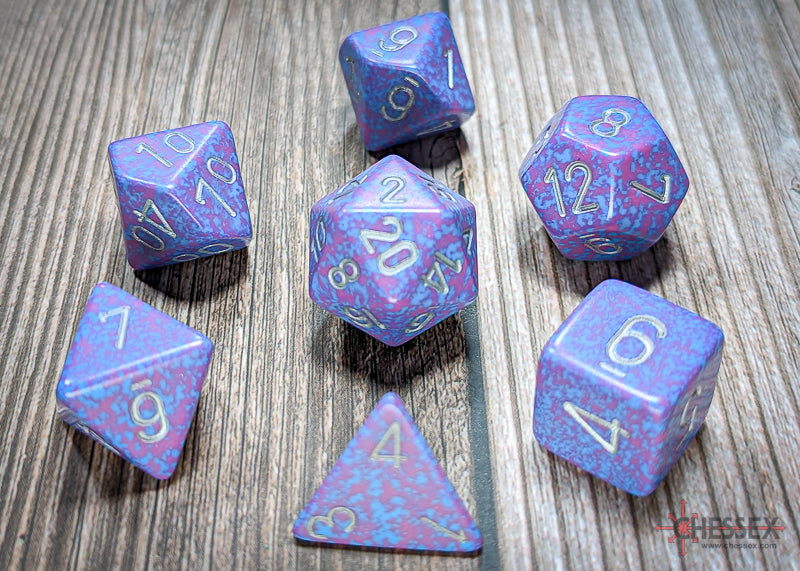 Chessex Dice Speckled Silver Tetra Polyhedral 7-Die Set