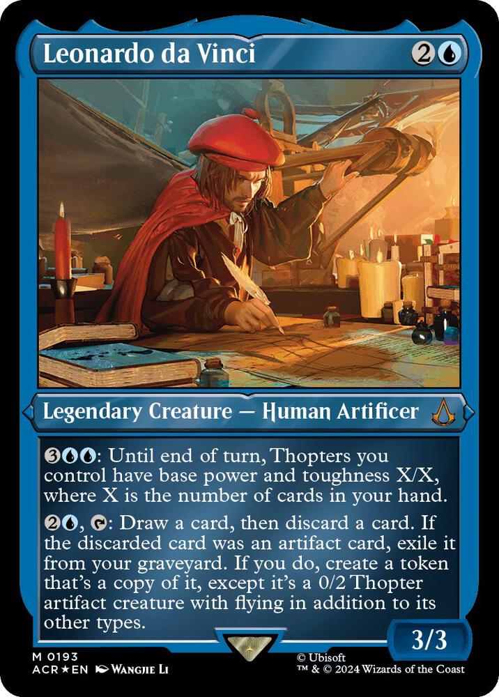 Leonardo da Vinci Foil Etched (Universes Beyond: Assassin's Creed)  - Foil