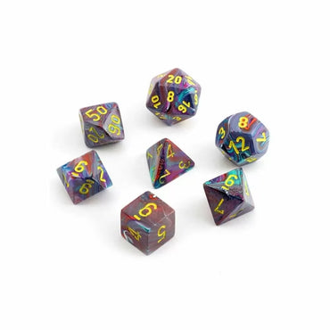 Chessex Dice Festive Mosaic/yellow Polyhedral 7-Die Set