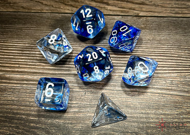 Chessex Dice Nebula Dark Blue/white Polyhedral 7-Die Set