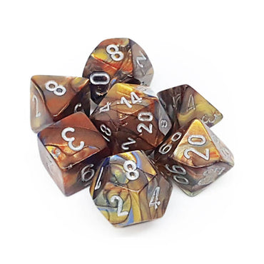 Chessex Dice Lustrous Gold/silver Polyhedral 7-Die Set