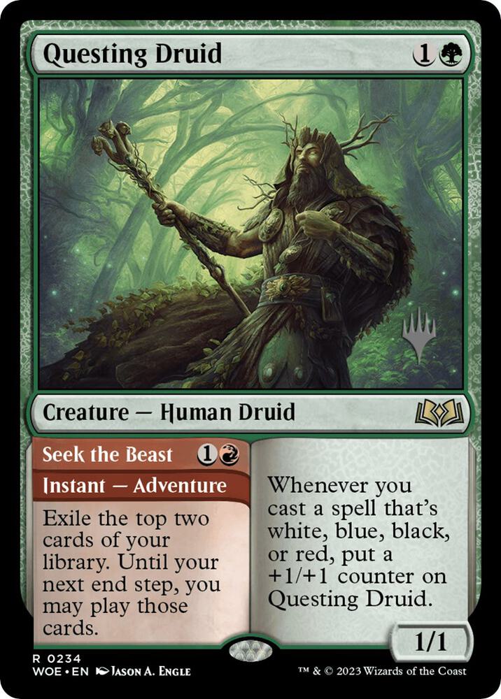 Questing Druid (Promo Pack: Wilds of Eldraine)  - Foil