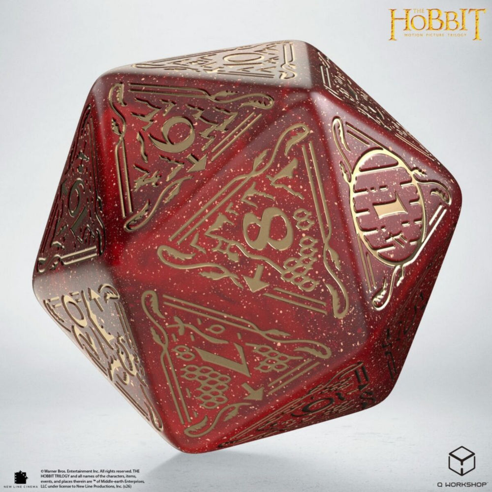 Q Workshop - The Hobbit Spindown D20 - Ember TCG Jumbo Die