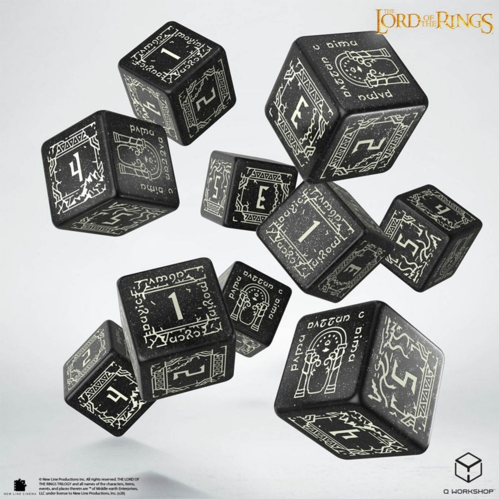 Q Workshop - The Lord of the Rings: Moria 10xD6 Glow in the dark Dice Set
