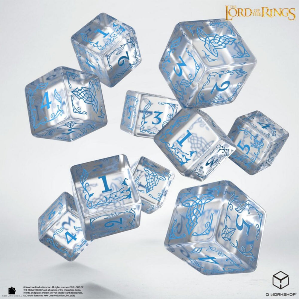 Q Workshop - The Lord of the Rings: Rivendell 10xD6 Dice Set - Water