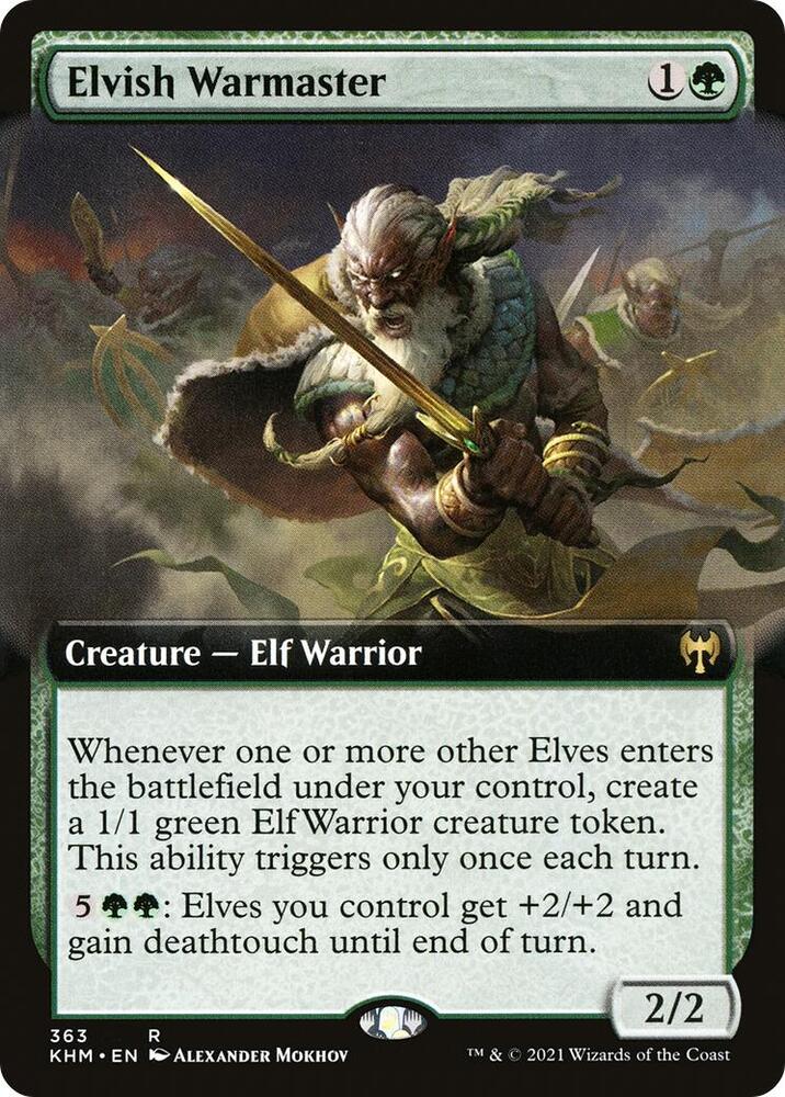 Elvish Warmaster Extended Art (Kaldheim) 
