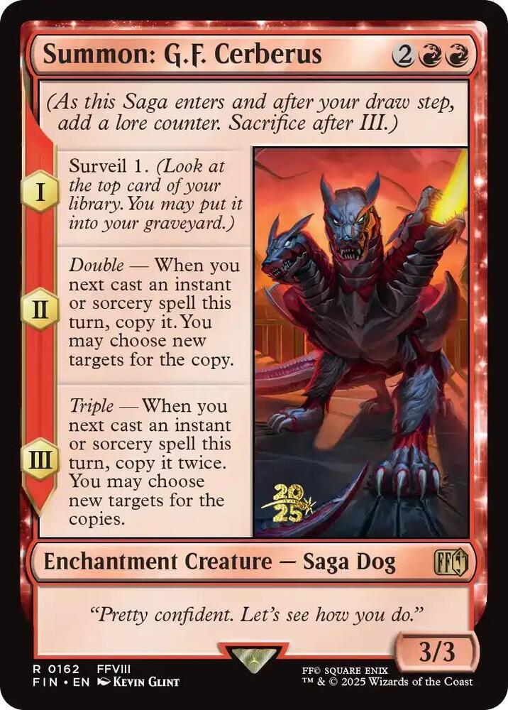 Summon GF Cerberus (Prerelease Cards)  - Foil