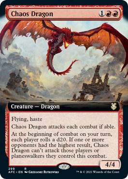 Chaos Dragon Extended Art (Commander: Adventures in the Forgotten Realms) 