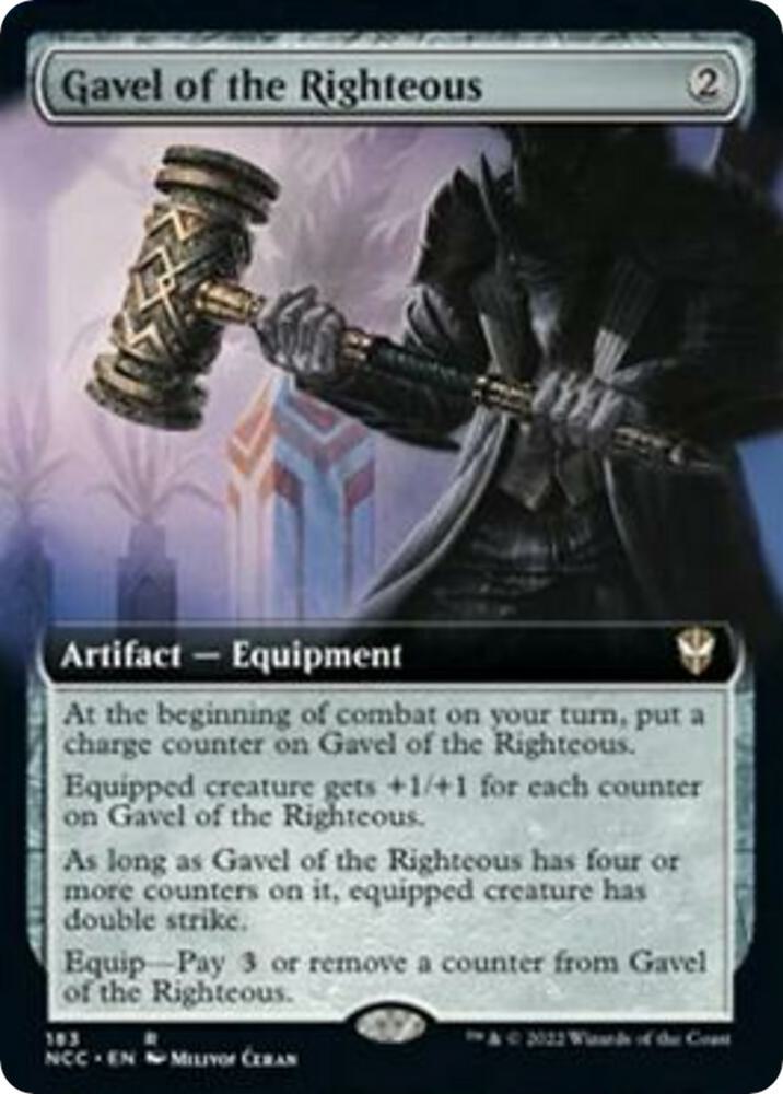 Gavel of the Righteous Extended Art (Commander: Streets of New Capenna) 