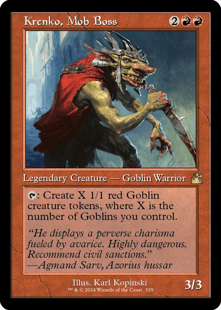 Krenko Mob Boss Retro Frame (Ravnica Remastered) 