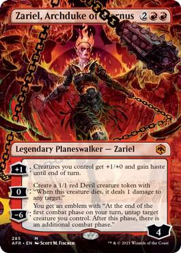 Zariel Archduke of Avernus Borderless 285 (Adventures in the Forgotten Realms)  - Foil