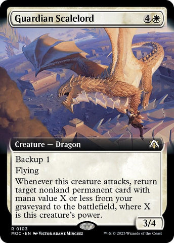 Guardian Scalelord 103 (Commander: March of the Machine)  - Extended Art