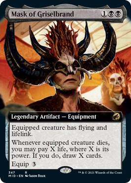 Mask of Griselbrand Extended Art (Innistrad: Midnight Hunt)  - Foil
