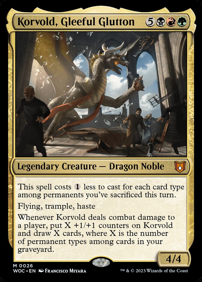 Korvold, Gleeful Glutton 26/173 (Commander: Wilds of Eldraine) 