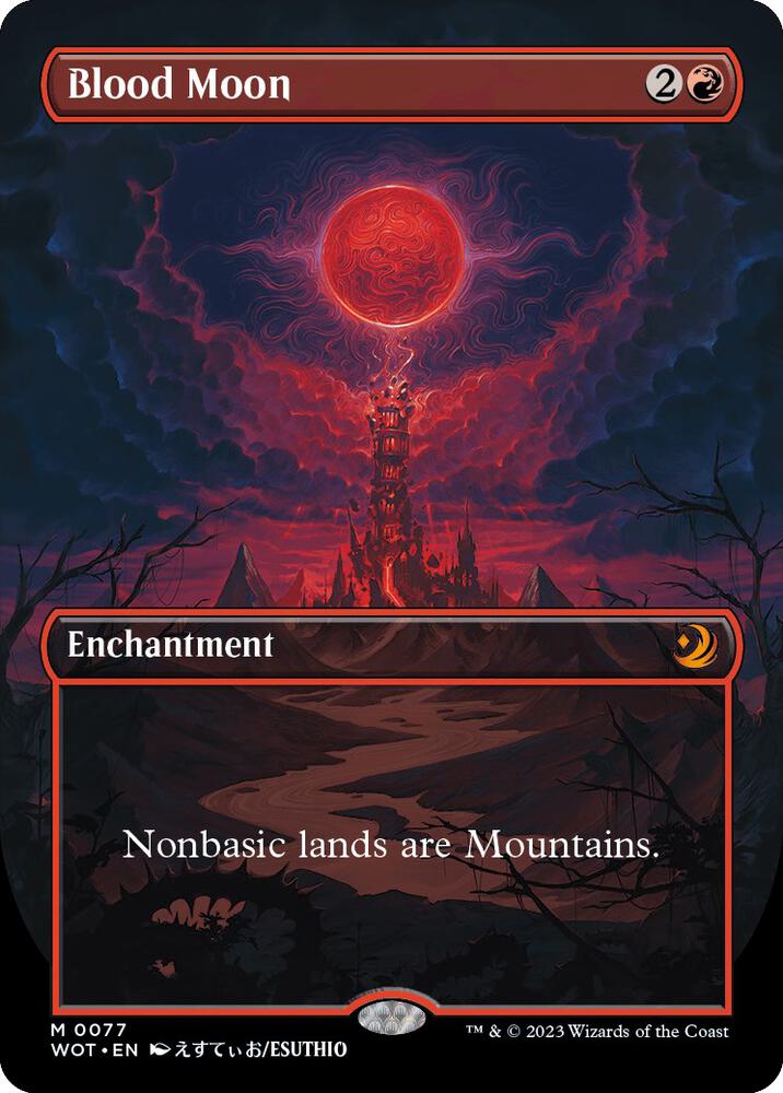 Blood Moon Anime Borderless (Wilds of Eldraine: Enchanting Tales) 
