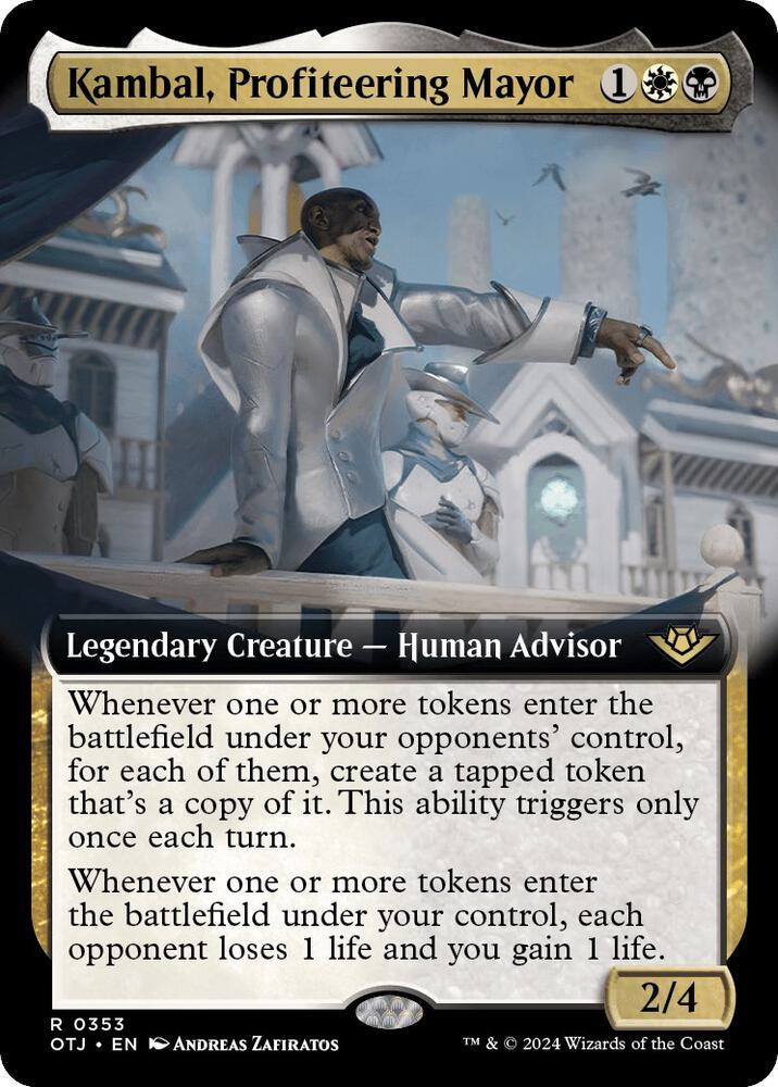 Kambal, Profiteering Mayor 353/286 (Outlaws of Thunder Junction)  - Extended Art Foil