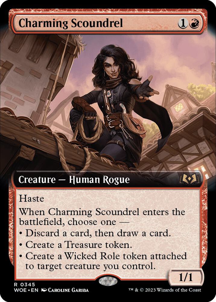 Charming Scoundrel Extended Art (Wilds of Eldraine)  - Foil
