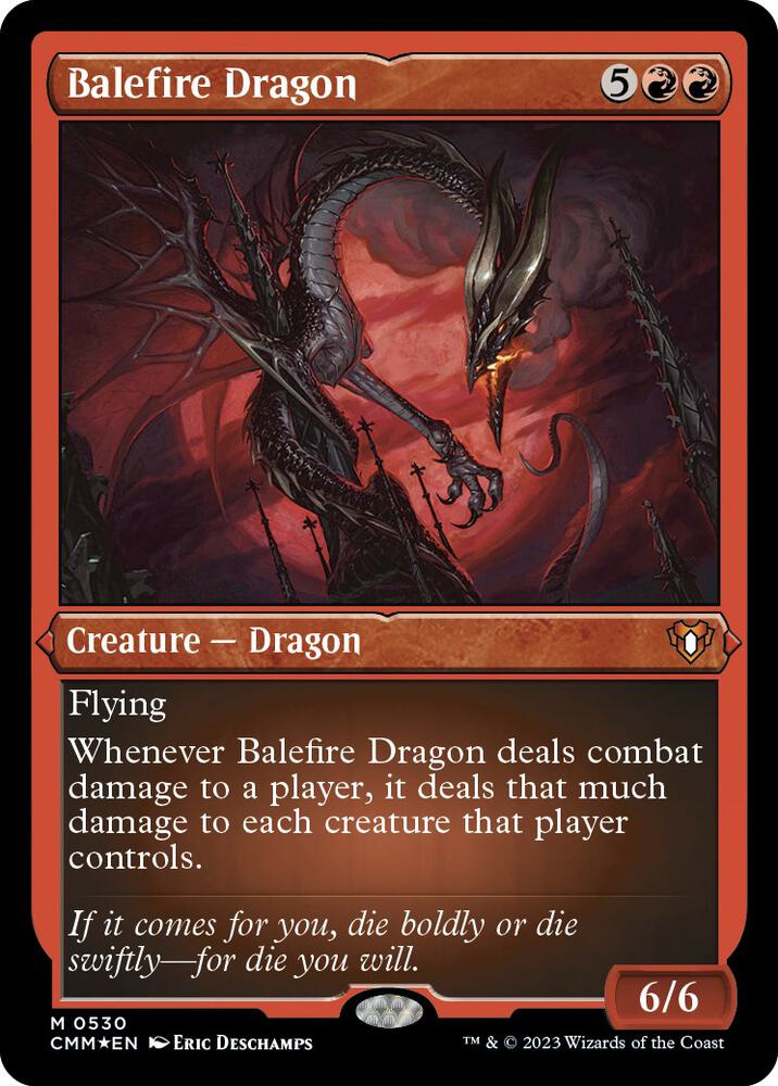 Balefire Dragon Foil Etched (Commander Masters)  - undefined