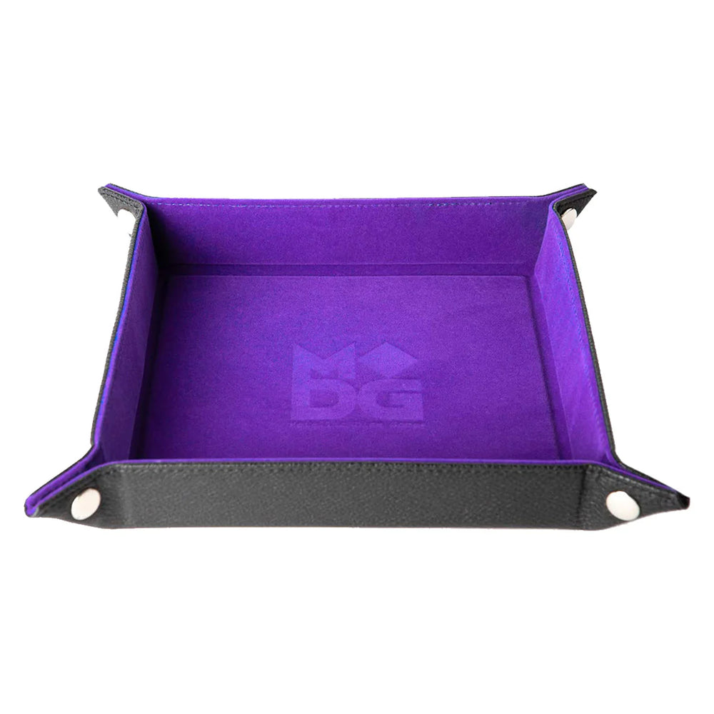 MDG Velvet Folding Dice Tray ROYAL PURPLE 25cmx25cm