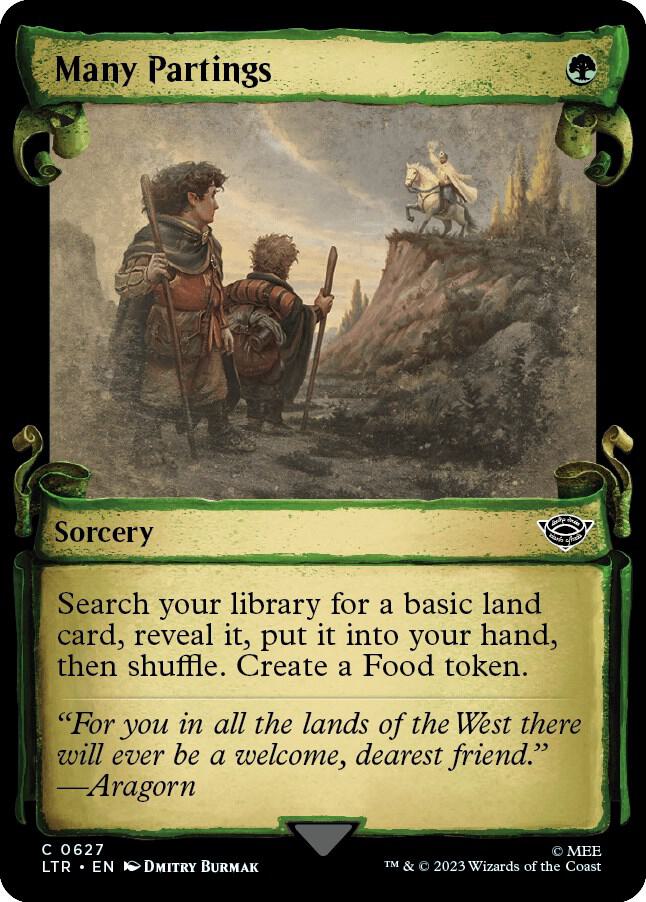Many Partings 627/281 (Universes Beyond: The Lord of the Rings: Tales of Middle-earth)  - Showcase Scroll