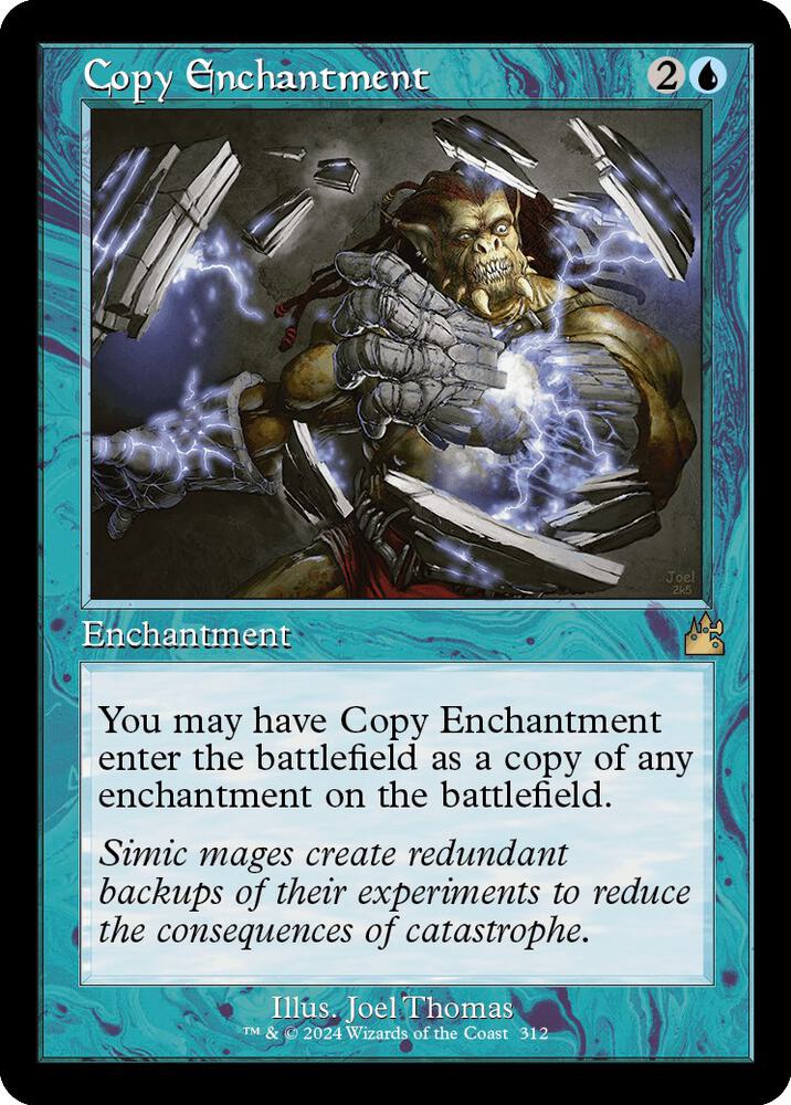 Copy Enchantment 312/291 (Ravnica Remastered)  - Retro Foil
