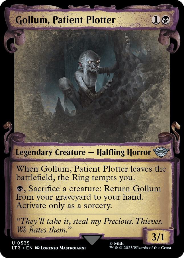 Gollum, Patient Plotter 535/281 (Universes Beyond: The Lord of the Rings: Tales of Middle-earth)  - Showcase Scroll Foil