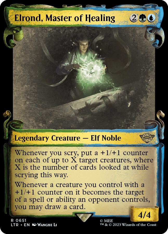 Elrond Master of Healing Showcase Scrolls (Universes Beyond: The Lord of the Rings: Tales of Middle-earth)  - Foil