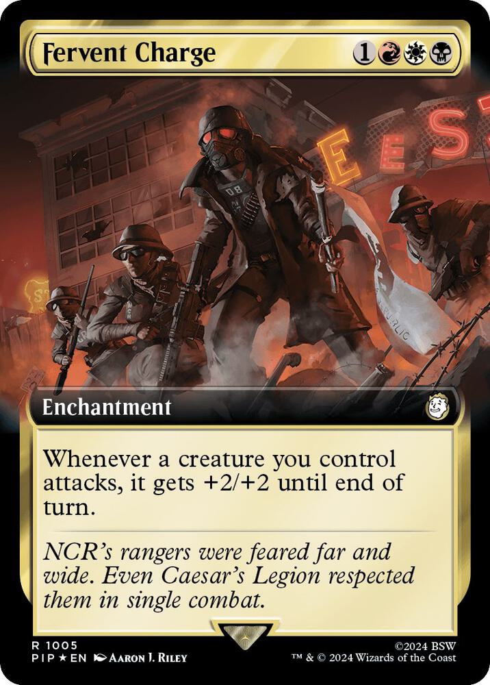 Fervent Charge 1005/326 (Universes Beyond: Fallout)  - Extended Art Surge Foil
