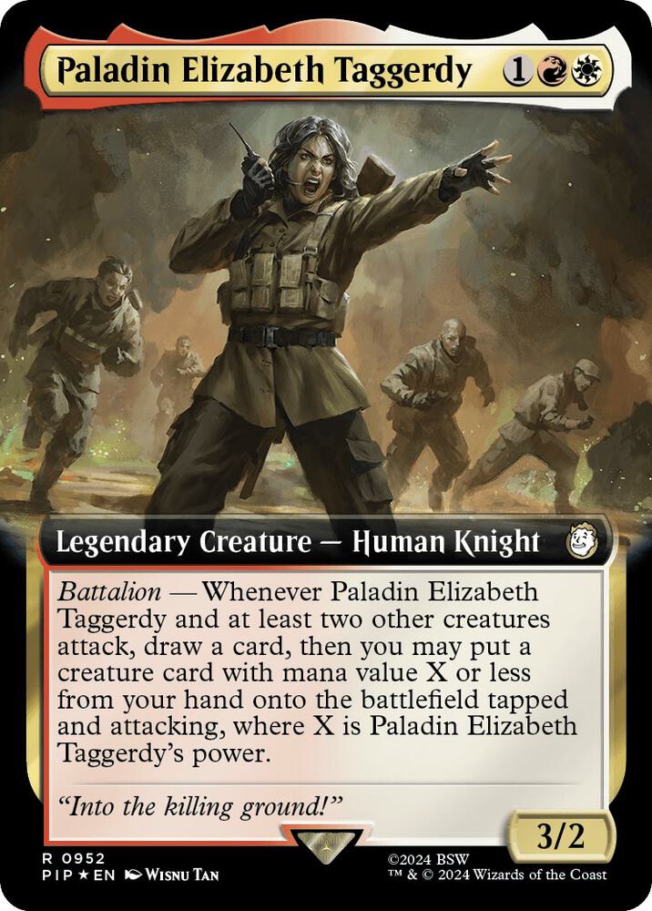 Paladin Elizabeth Taggerdy Extended Art Surge Foil (Universes Beyond: Fallout)  - Foil