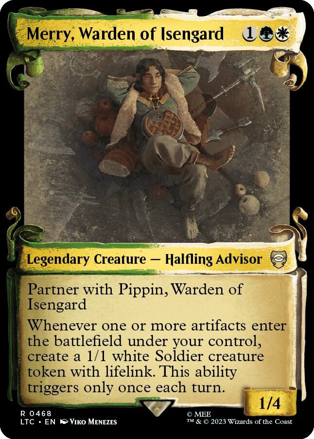 Merry Warden of Isengard Showcase Scrolls (Commander: The Lord of the Rings: Tales of Middle-earth) 