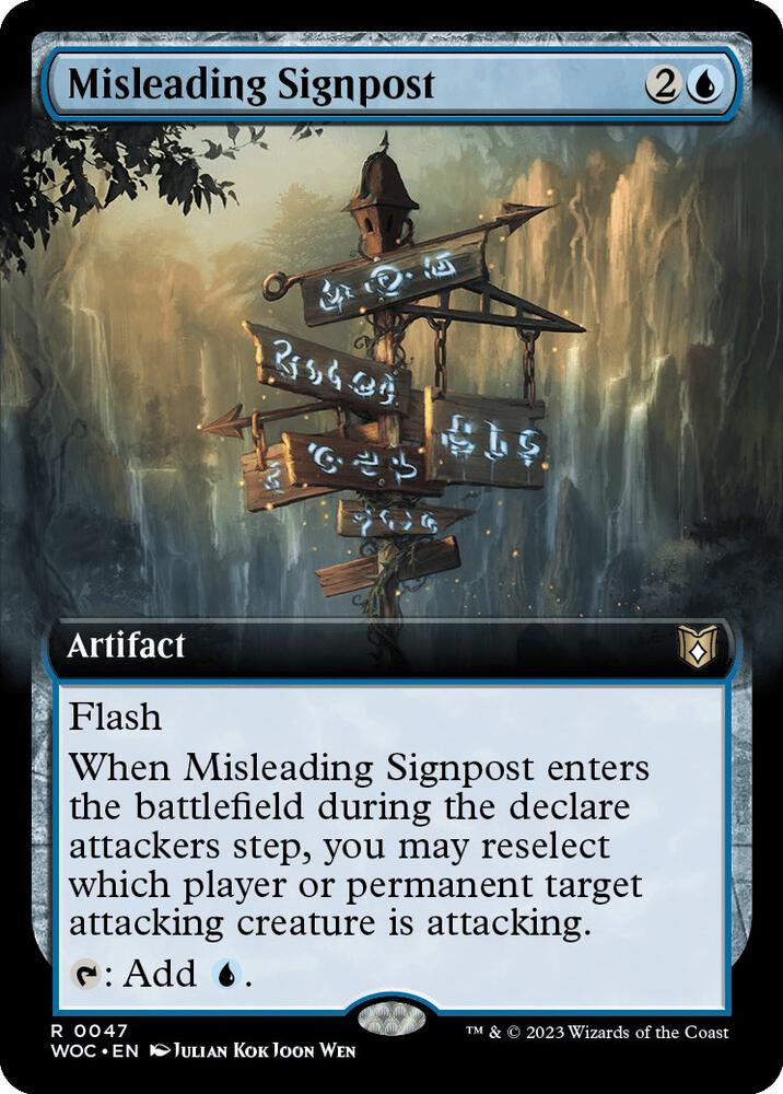 Misleading Signpost Extended Art (Commander: Wilds of Eldraine) 