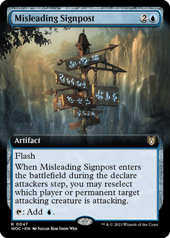Misleading Signpost Extended Art (Commander: Wilds of Eldraine) 