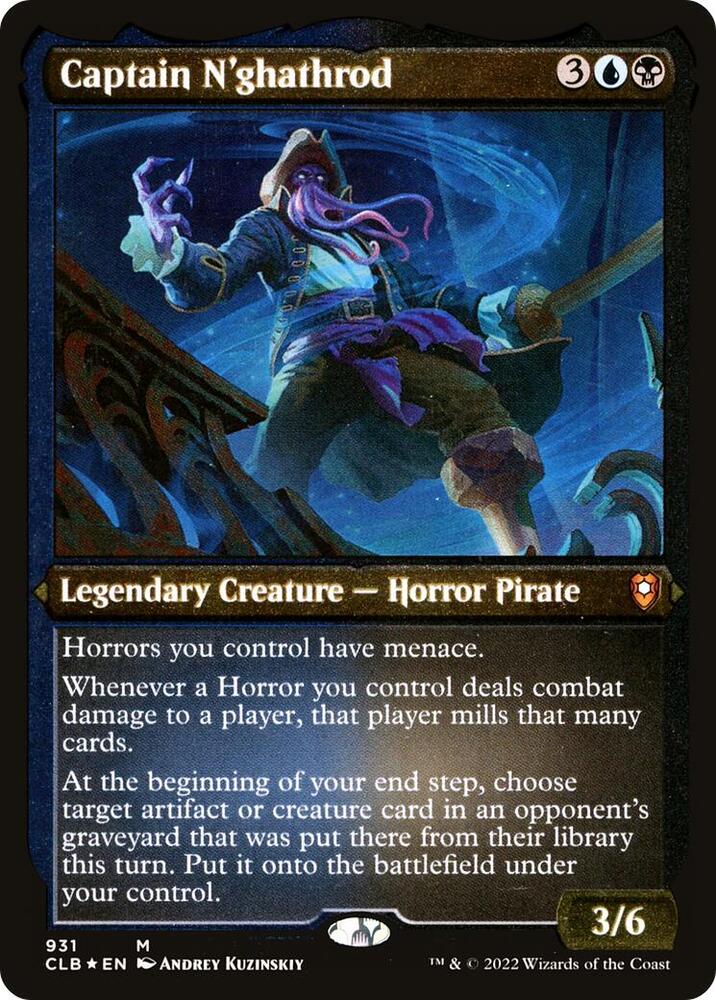 Captain N'ghathrod (Display Commander) 931 (Commander Legends: Battle for Baldur's Gate)  - Thick Stock Etched Foil