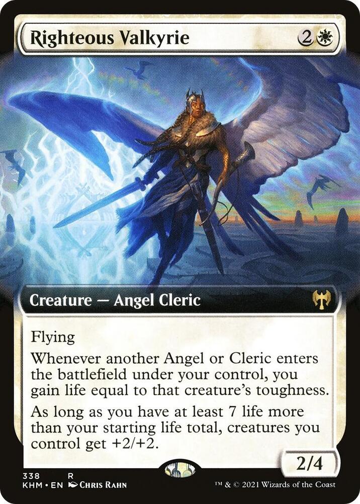 Righteous Valkyrie 338/285 (Kaldheim)  - Extended Art