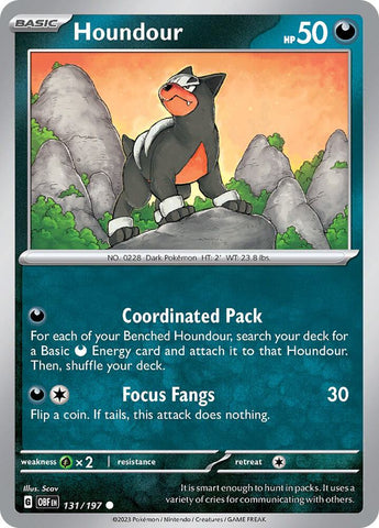 Houndour 131/197 (SV03: Obsidian Flames) 