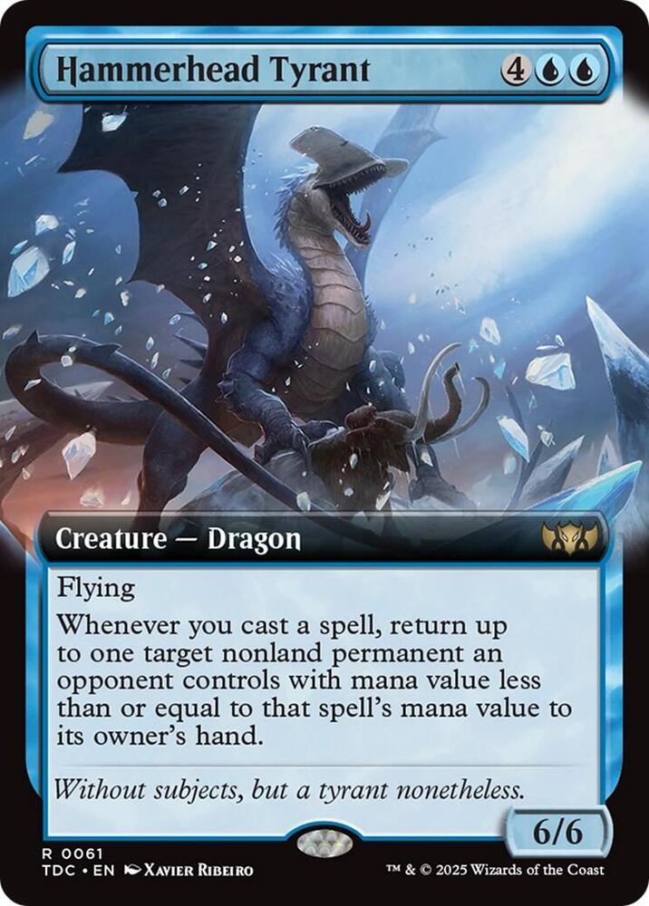 Hammerhead Tyrant 61/413 (Commander: Tarkir: Dragonstorm)  - Extended Art