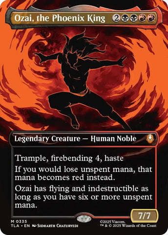 Ozai the Phoenix King 0335 Borderless (Avatar: The Last Airbender)  - Foil