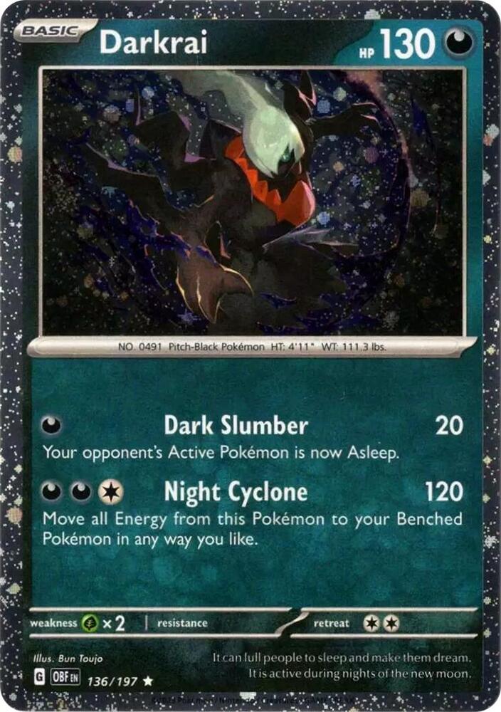 Darkrai 136/197 (Miscellaneous Cards & Products)  - Cosmo Holofoil