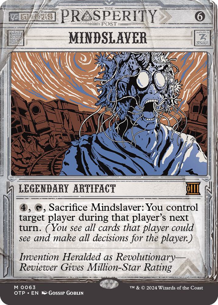 Mindslaver 63/65 (Outlaws of Thunder Junction: Breaking News)  - Showcase Foil