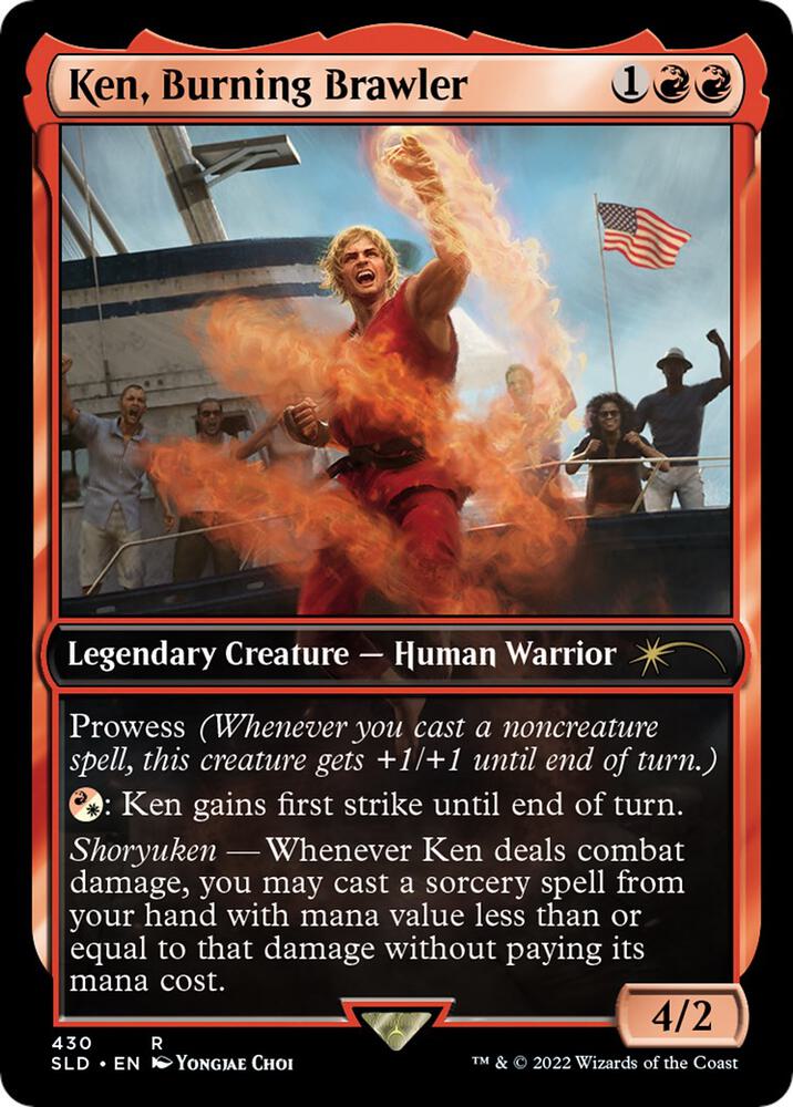 Ken, Burning Brawler // Aisha of Sparks and Smoke 430 (Secret Lair Drop Series)  - Full Art