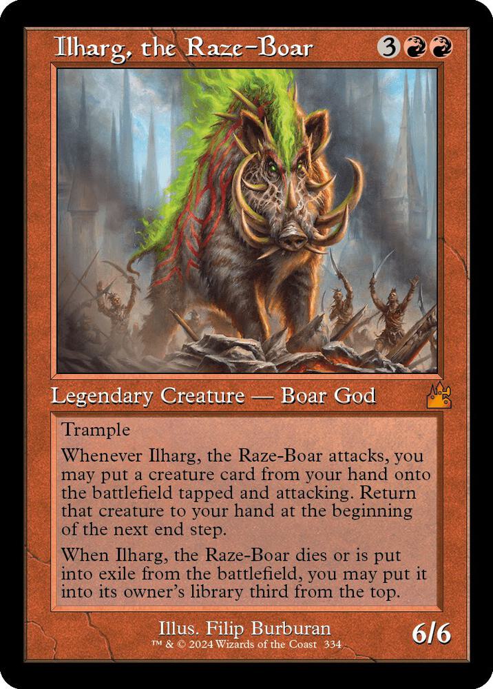 Ilharg, the Raze-Boar 334/291 (Ravnica Remastered)  - Retro